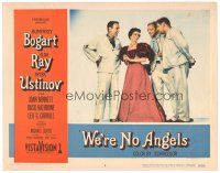 6s967 WE'RE NO ANGELS LC #8 '55 Humphrey Bogart, Aldo Ray & Peter Ustinov with Joan Bennett!