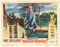 6s972 WHERE'S CHARLEY LC '52 wacky close up of Ray Bolger clicking his heels in the air!