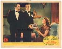 6s995 YOU WERE NEVER LOVELIER LC '42 Fred Astaire gives orchid to Rita Hayworth, Menjou glares!