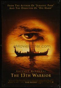 6x005 13th WARRIOR DS 1sh '99 extreme c/u of Antonio Banderas' eye, directed by Michael Crichton!