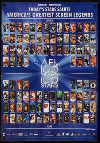 6x020 AFI'S 100 YEARS 100 STARS video 1sh '99 images of classic posters w/Gilda, Casablanca & more!