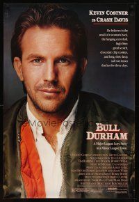 6x117 BULL DURHAM style B 1sh '88 great different image of baseball player Kevin Costner!