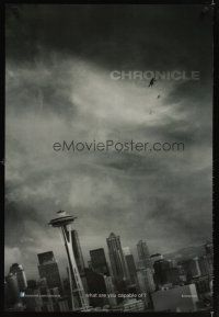 6x135 CHRONICLE style A teaser DS 1sh '12 cool image of Seattle skyline & people flying!