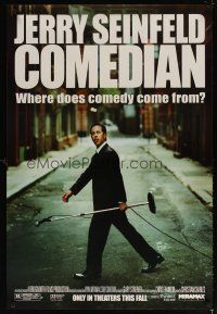6x154 COMEDIAN 1sh '02 great image of Jerry Seinfeld walking across street with microphone!