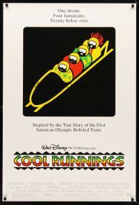 6x160 COOL RUNNINGS DS 1sh '93 John Candy, wacky Jamaican Olympic bobsledding team!