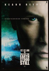 6x185 DAY THE EARTH STOOD STILL style B int'l teaser 1sh '08 Keanu Reeves, cool sci-fi image!
