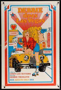 6x189 DEBBIE DOES LAS VEGAS 1sh '82 Debbie Truelove, wonderful sexy gambling casino artwork!