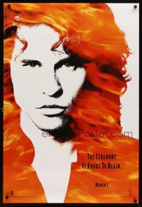 6x221 DOORS teaser DS 1sh '90 cool image of Val Kilmer as Jim Morrison, directed by Oliver Stone!