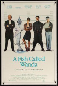 6x276 FISH CALLED WANDA 1sh '88 John Cleese, sexy Jamie Lee Curtis, Kline & Palin!