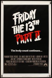 6x292 FRIDAY THE 13th PART II 1sh R80s summer camp slasher horror sequel, the body count continues!