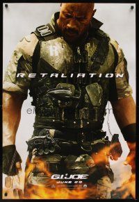 6x297 G.I. JOE: RETALIATION teaser DS 1sh '13 great image of Dwayne Johnson as Roadblock!