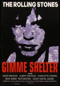 6x307 GIMME SHELTER 1sh R00 Rolling Stones, out of control rock & roll concert!