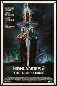 6x356 HIGHLANDER 2 1sh '91 great artwork of immortals Christopher Lambert & Sean Connery!