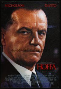 6x361 HOFFA style A advance 1sh '92 huge close-up of Jack Nicholson as Jimmy Hoffa!