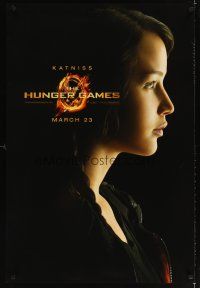 6x369 HUNGER GAMES teaser DS 1sh '12 cool image of Jennifer Lawrence as Katniss!