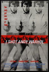 6x374 I SHOT ANDY WARHOL 1sh '96 cool multiple images of Lili Taylor pointing gun!