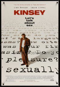 6x431 KINSEY advance 1sh '04 full-length Liam Neeson, let's talk about sex!