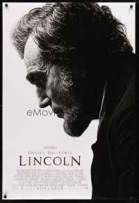 6x461 LINCOLN advance DS 1sh '12 cool image of Daniel Day-Lewis in title role!