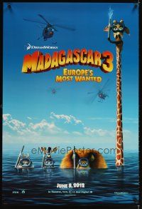 6x483 MADAGASCAR 3: EUROPE'S MOST WANTED teaser DS 1sh '12 Ben Stiller, Chris Rock, Schwimmer