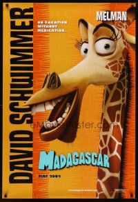 6x481 MADAGASCAR advance DS 1sh '05 African cartoon animals, David Schwimmer as Melman!