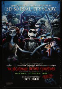 6x525 NIGHTMARE BEFORE CHRISTMAS DS 1sh R06 Tim Burton, Disney, cast in theater!