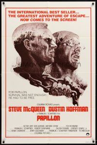 6x546 PAPILLON 1sh R80 art of prisoners Steve McQueen & Dustin Hoffman by Tom Jung!