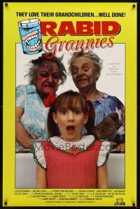6x585 RABID GRANNIES 1sh '89 wild & wacky cannibal grandmas Troma horror!