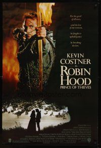 6x612 ROBIN HOOD PRINCE OF THIEVES DS 1sh '91 cool image of Kevin Costner, for the good of all men!