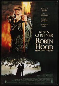 6x611 ROBIN HOOD PRINCE OF THIEVES 1sh '91 cool image of Kevin Costner, for the good of all men!