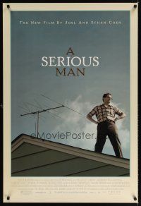 6x645 SERIOUS MAN DS 1sh '09 Coen Brothers directed, Michael Stuhlbarg on roof!