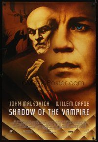 6x650 SHADOW OF THE VAMPIRE 1sh '00 art of John Malkovich as F.W. Murnau, Willem Dafoe!