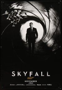 6x659 SKYFALL IMAX teaser DS 1sh '12 cool image of Daniel Craig as Bond in gun barrel, newest 007!