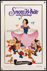 6x667 SNOW WHITE & THE SEVEN DWARFS foil 1sh R87 Walt Disney animated cartoon fantasy classic!