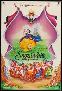 6x666 SNOW WHITE & THE SEVEN DWARFS DS 1sh R93 Walt Disney animated cartoon fantasy classic!