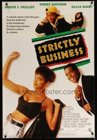 6x693 STRICTLY BUSINESS 1sh '91 close-up of sexy young Halle Berry, Tommy Davidson!