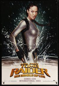 6x730 TOMB RAIDER THE CRADLE OF LIFE teaser 1sh '03 sexy Angelina Jolie in spandex!