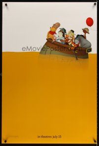 6x786 WINNIE THE POOH teaser DS 1sh '11 great art with Tigger, Eeyore & more on sea of honey!