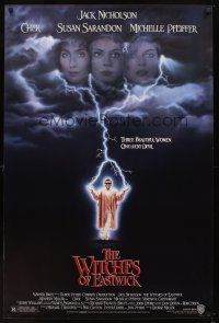 6x787 WITCHES OF EASTWICK 1sh '87 Jack Nicholson, Cher, Susan Sarandon, Michelle Pfeiffer!
