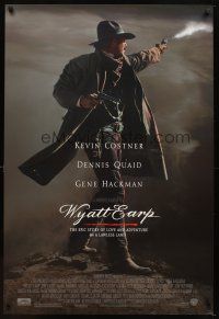 6x797 WYATT EARP 1sh '94 cool image of Kevin Costner in the title role firing gun!