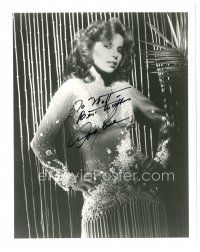 6t479 ABBE LANE signed 8x10 REPRO still '80s great close up of the beautiful brunette in sexy dress!