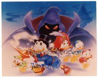 6t483 ALAN YOUNG signed color 8x10 REPRO still '90s Scrooge chased in Disney's DuckTales!