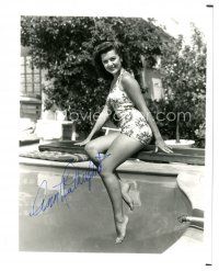 6t488 ANN RUTHERFORD signed 8x10 REPRO still '80s wonderful portrait in swimsuit on diving board!