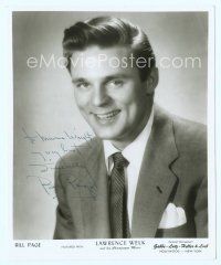 6t416 BILL PAGE signed deluxe 8x10 music publicity still '40s he appeared with Lawrence Welk!