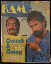 6t195 BAM signed magazine November 15, 1985 by Tommy Chong, who's pointing at Cheech Marin!