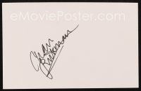 6t089 ALAN RICKMAN signed 5.5 x 8.5 index card '90s can be framed together with a repro still!