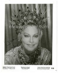 6t340 AVA GARDNER signed 8x10 still '76 close up in wild outfit from The Blue Bird!