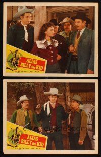6w742 ALIAS BILLY THE KID 2 LCs '46 cowboy Sunset Carson, Peggy Stewart!