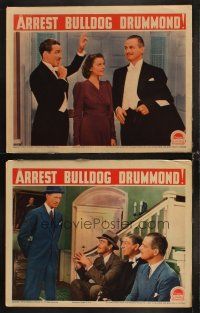 6w747 ARREST BULLDOG DRUMMOND 2 LCs '39 different images of John Howard & Heather Angel!