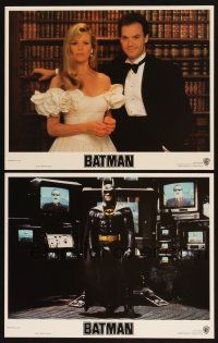 6w751 BATMAN 2 LCs '89 Michael Keaton in title role, Kim Basinger, directed by Tim Burton!