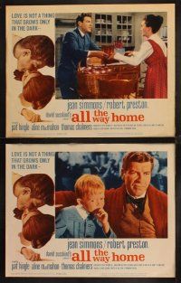 6w030 ALL THE WAY HOME 8 LCs '63 Jean Simmons & Robert Preston from a James Agee novel!